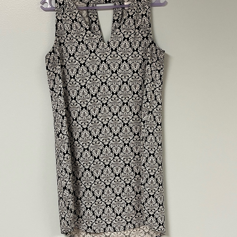 Old Navy Black and White Floral Mini Dress